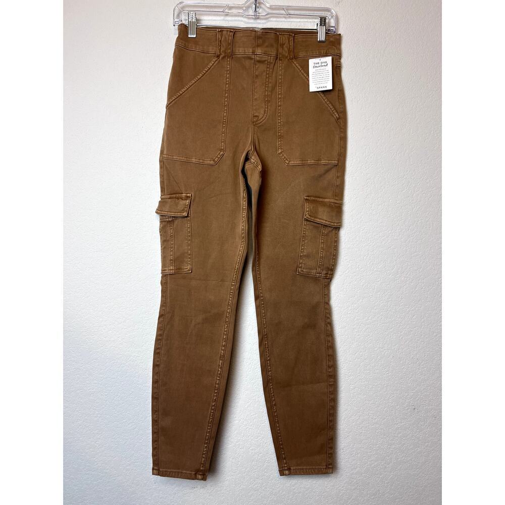 SPANX Women's Honey Glow Stretch Twill Ankle Cargo Pants L NWT